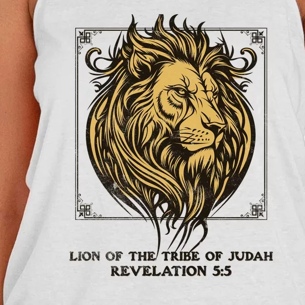 Christian Lion Of Judah Faith Gift Women's Knotted Racerback Tank