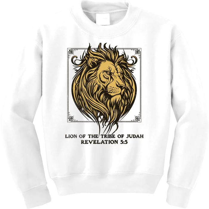 Christian Lion Of Judah Faith Gift Kids Sweatshirt