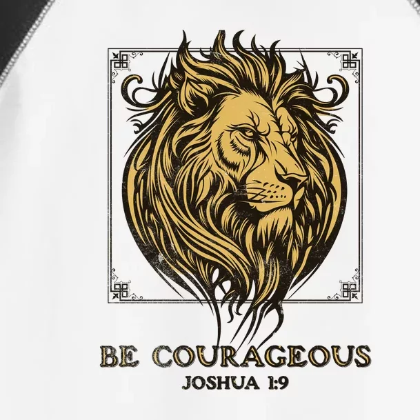 Christian Lion Of Judah Be Courageous Faith Gift Toddler Fine Jersey T-Shirt