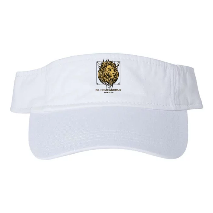 Christian Lion Of Judah Be Courageous Faith Gift Valucap Bio-Washed Visor