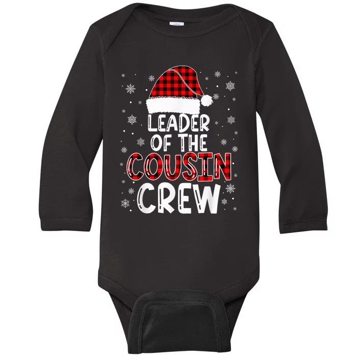 Christmas Leader Of The Cousin Crew Pajamas Family Xmas Baby Long Sleeve Bodysuit