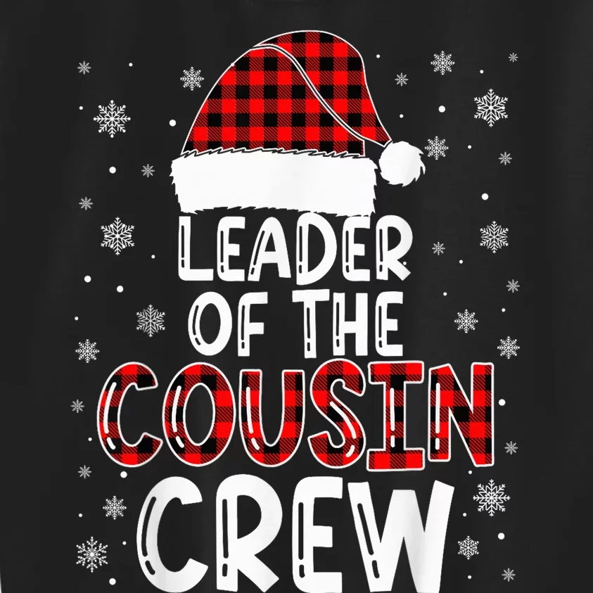 Christmas Leader Of The Cousin Crew Pajamas Family Xmas Kids Sweatshirt