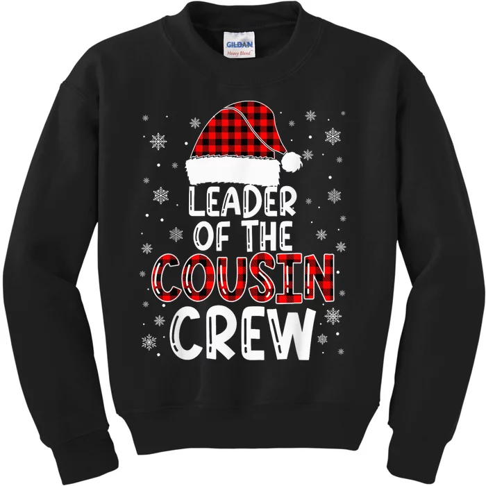 Christmas Leader Of The Cousin Crew Pajamas Family Xmas Kids Sweatshirt