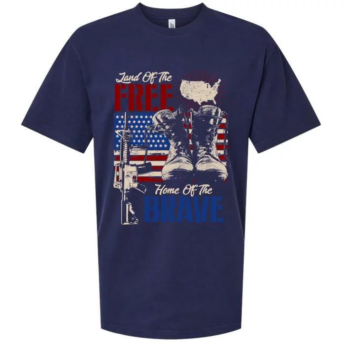 Classic Land Of The A Free Home Of A The Brave Great Gift Sueded Cloud Jersey T-Shirt