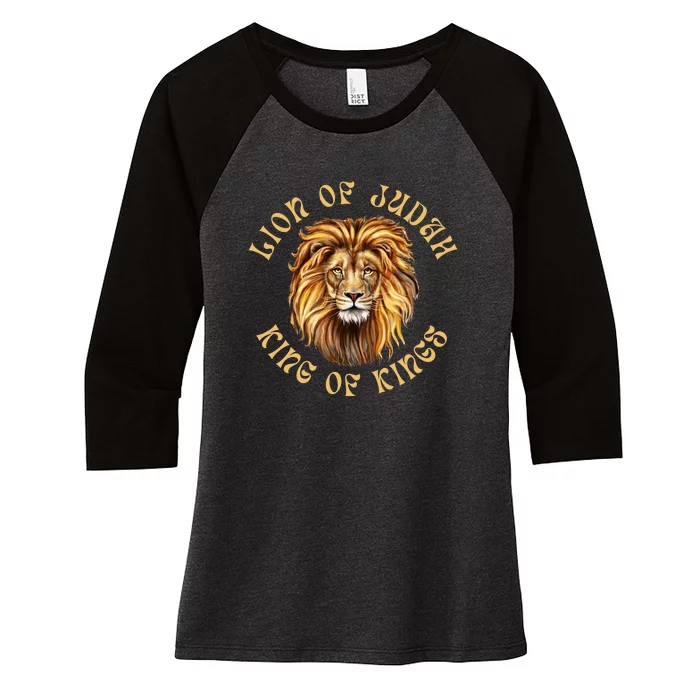 Christian Lion Of Judah Jesus Christ Gift Women's Tri-Blend 3/4-Sleeve Raglan Shirt