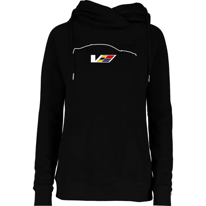 Ctsv Logo Outline Womens Funnel Neck Pullover Hood