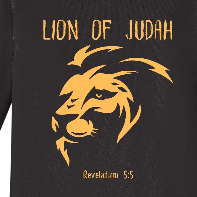 Christian Lion Of Judah Jesus Christ Gift Baby Long Sleeve Bodysuit