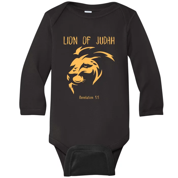 Christian Lion Of Judah Jesus Christ Gift Baby Long Sleeve Bodysuit