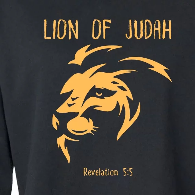 Christian Lion Of Judah Jesus Christ Gift Cropped Pullover Crew