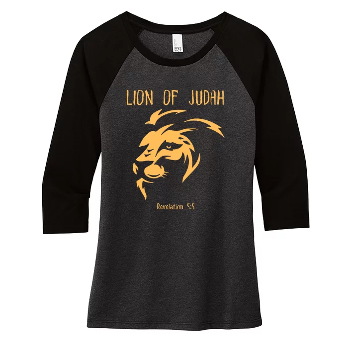 Christian Lion Of Judah Jesus Christ Gift Women's Tri-Blend 3/4-Sleeve Raglan Shirt