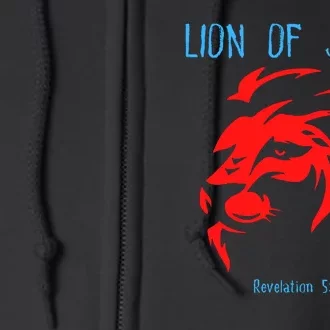 Christian Lion Of Judah Jesus Christ Gift Full Zip Hoodie