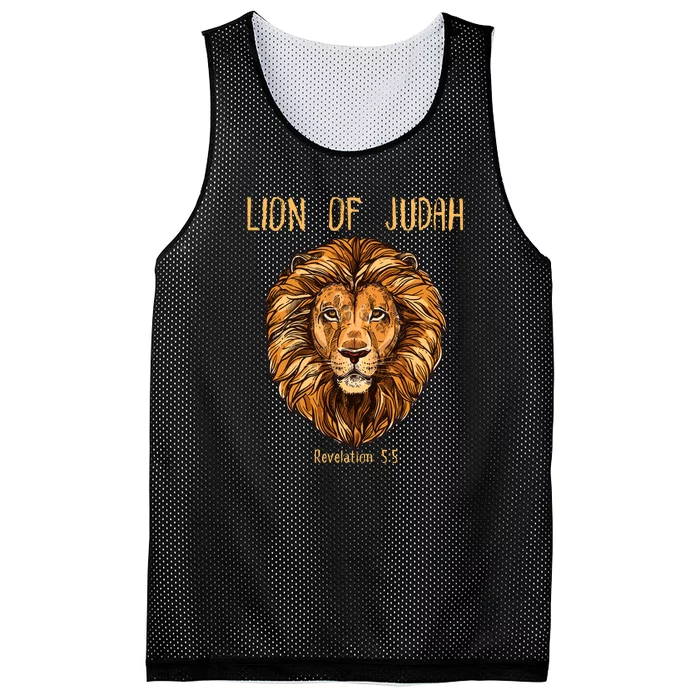 Christian Lion Of Judah Jesus Christ Gift Mesh Reversible Basketball Jersey Tank