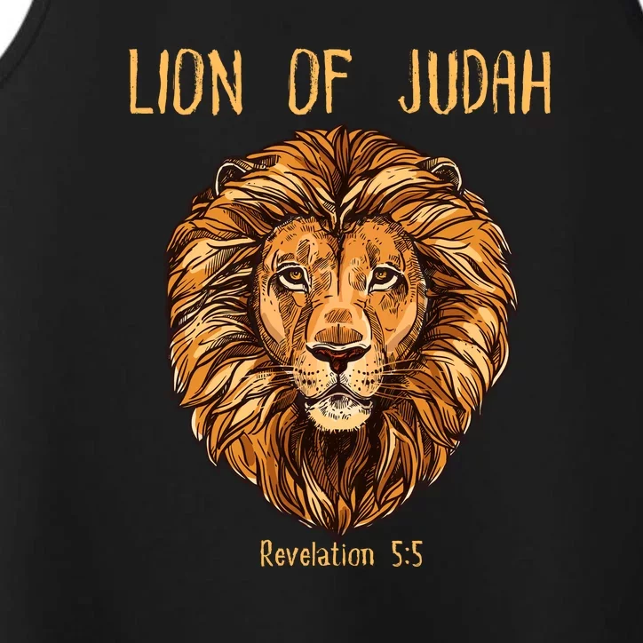 Christian Lion Of Judah Jesus Christ Gift Performance Tank