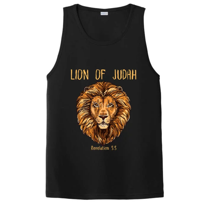 Christian Lion Of Judah Jesus Christ Gift Performance Tank