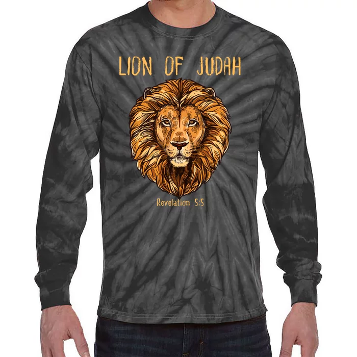 Christian Lion Of Judah Jesus Christ Gift Tie-Dye Long Sleeve Shirt