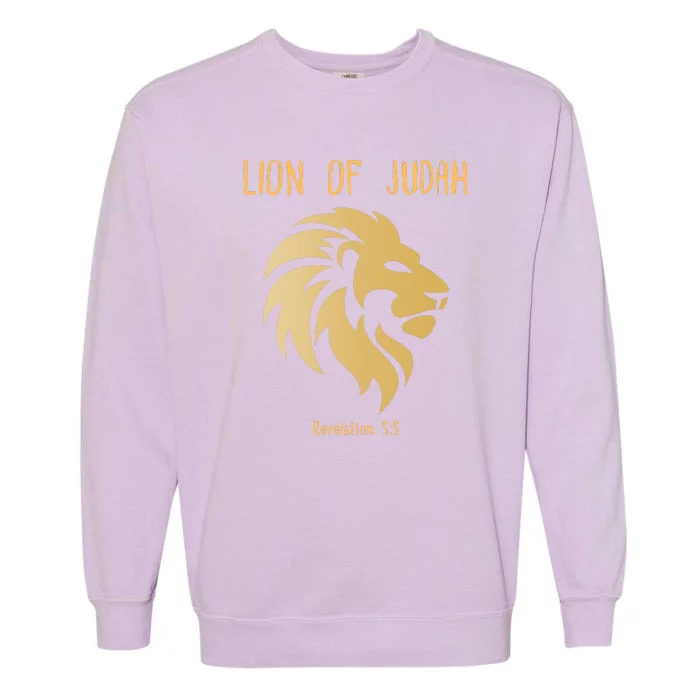 Christian Lion Of Judah Jesus Christ Gift Garment-Dyed Sweatshirt