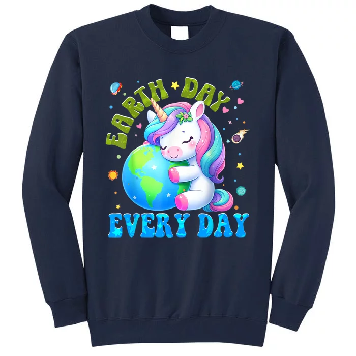 Cute Love Our Planet Unicorn Earth Day Tall Sweatshirt