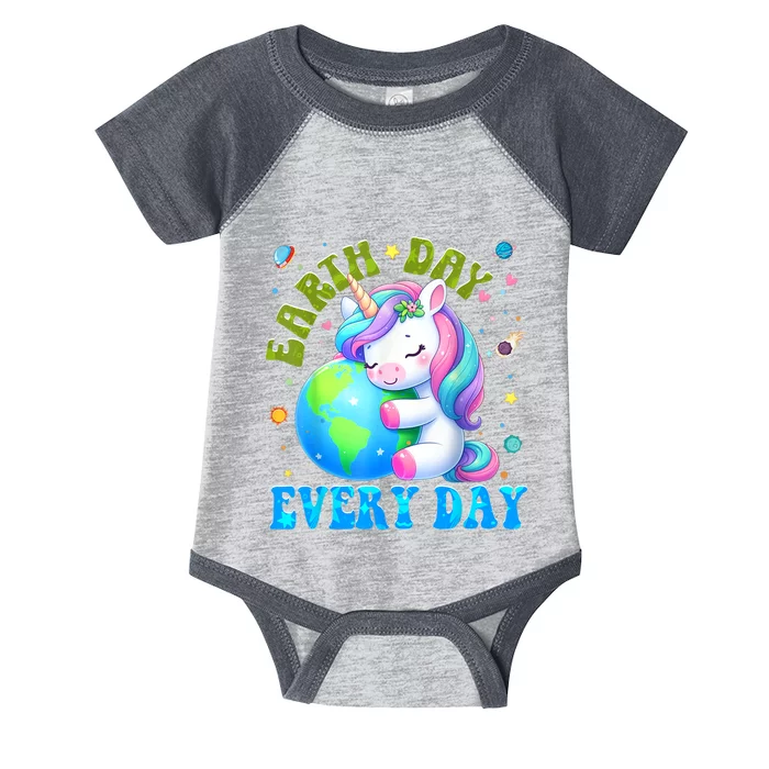 Cute Love Our Planet Unicorn Earth Day Infant Baby Jersey Bodysuit