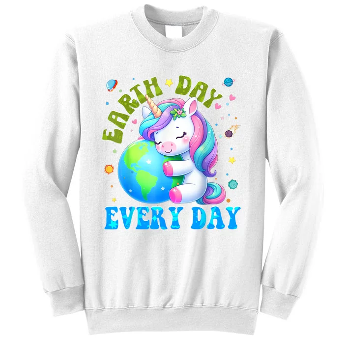 Cute Love Our Planet Unicorn Earth Day Sweatshirt