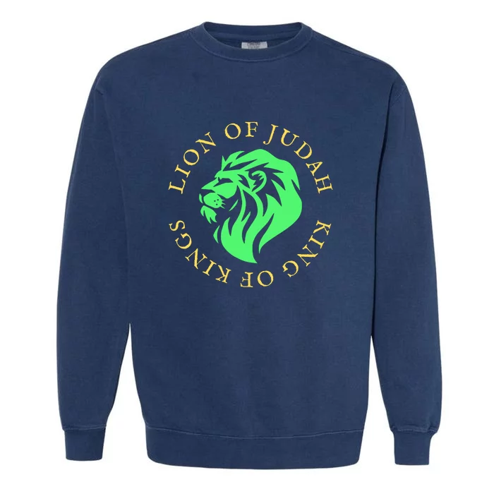 Christian Lion Of Judah Jesus Christ Gift Garment-Dyed Sweatshirt