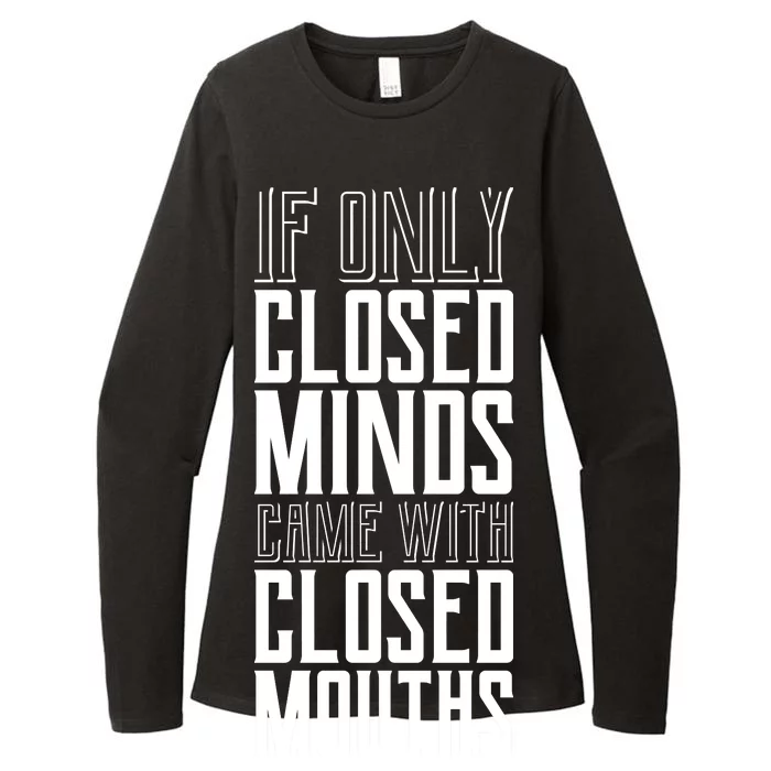 Closed Minds Closed Mouths Womens CVC Long Sleeve Shirt