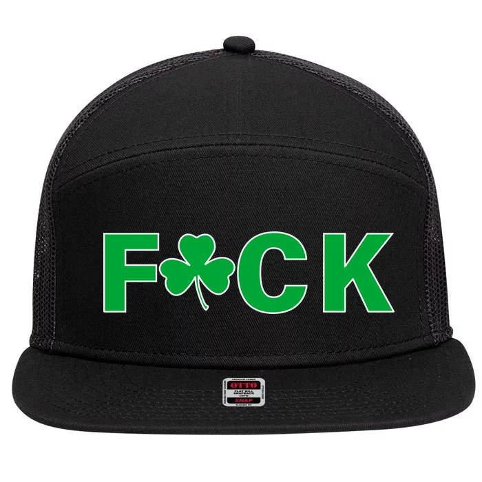 Clover Irish F*UCK 7 Panel Mesh Trucker Snapback Hat