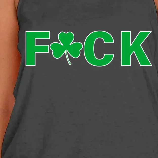 Clover Irish F*UCK Women's Knotted Racerback Tank