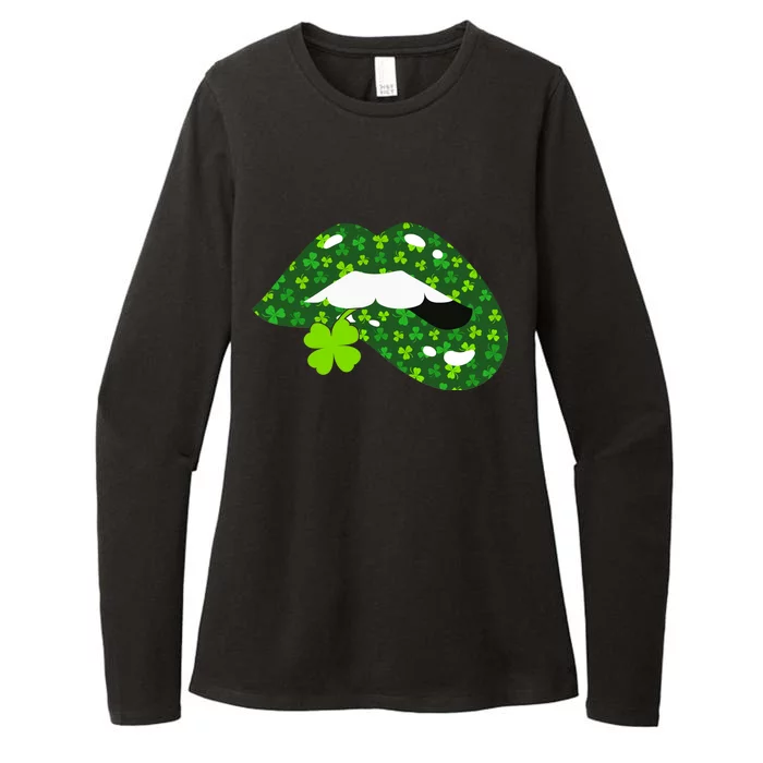 Clover Lips St.Patrick's Day Womens CVC Long Sleeve Shirt