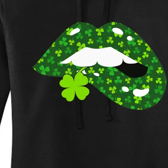 Clover Lips St.Patrick's Day Women's Pullover Hoodie