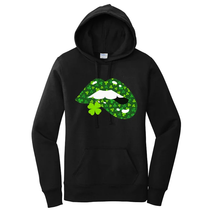 Clover Lips St.Patrick's Day Women's Pullover Hoodie