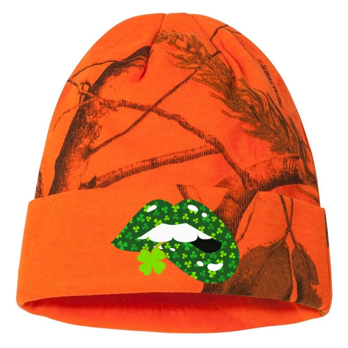 Clover Lips St.Patrick's Day Kati - 12in Camo Beanie