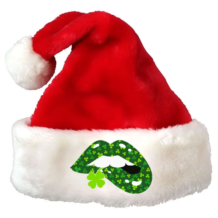 Clover Lips St.Patrick's Day Premium Christmas Santa Hat