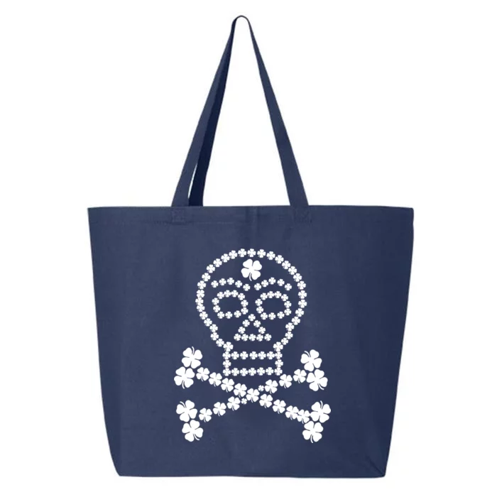 Clover Skull Crossbones St. Patricks Day 25L Jumbo Tote