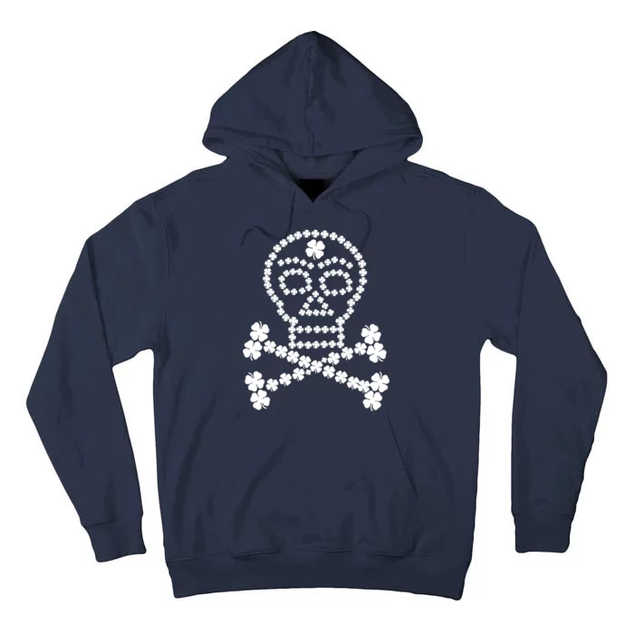 Clover Skull Crossbones St. Patricks Day Tall Hoodie