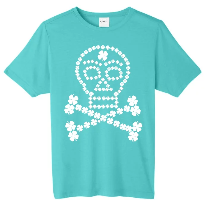 Clover Skull Crossbones St. Patricks Day ChromaSoft Performance T-Shirt