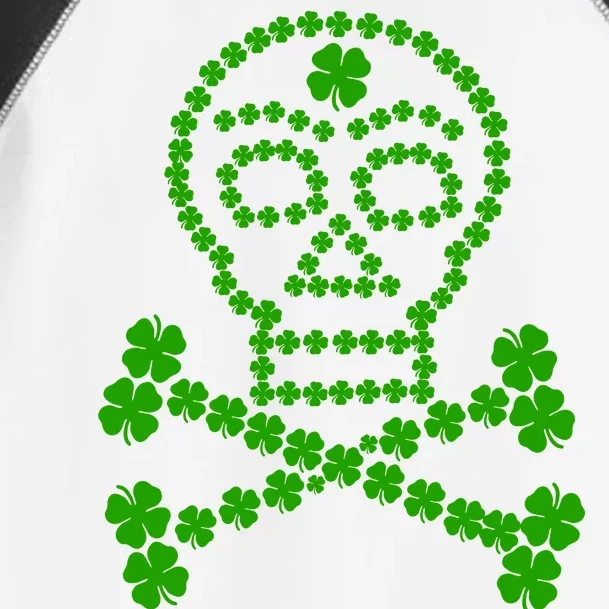 Clover Skull Crossbones St. Patricks Day Toddler Fine Jersey T-Shirt