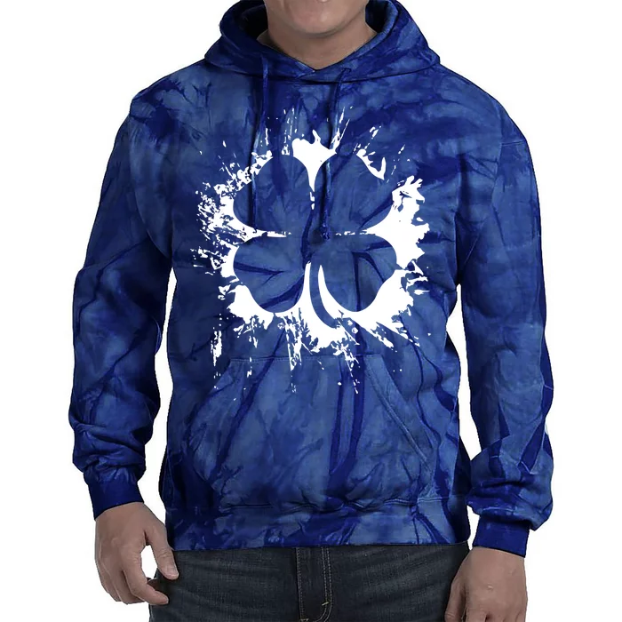 Cloverleaf Trace Splatter St. Patrick's Day Tie Dye Hoodie