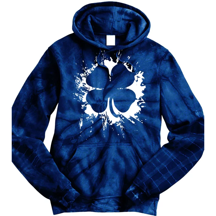 Cloverleaf Trace Splatter St. Patrick's Day Tie Dye Hoodie