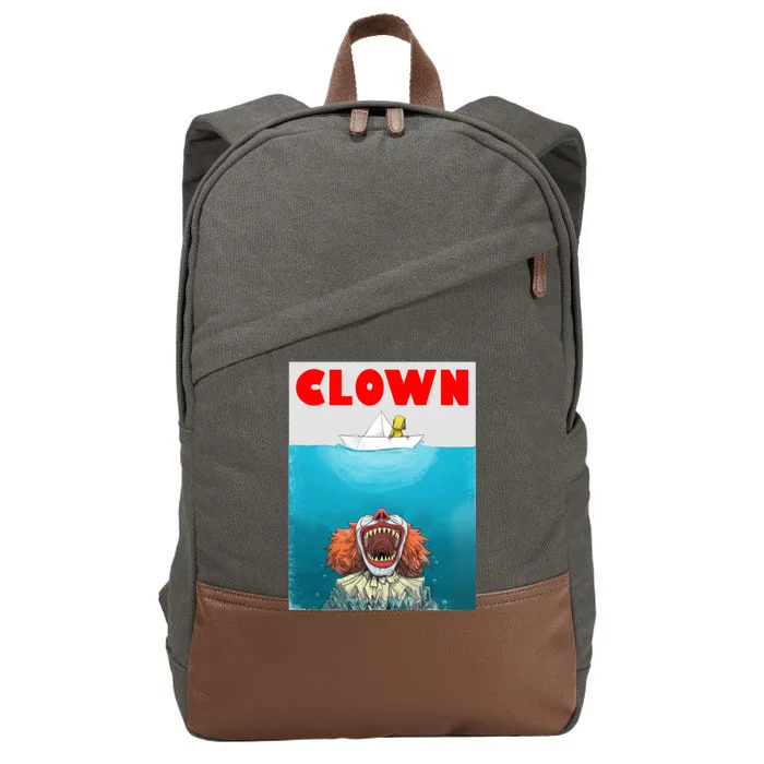 Clown Come Down Here Movie Parody Cotton Canvas Backpack