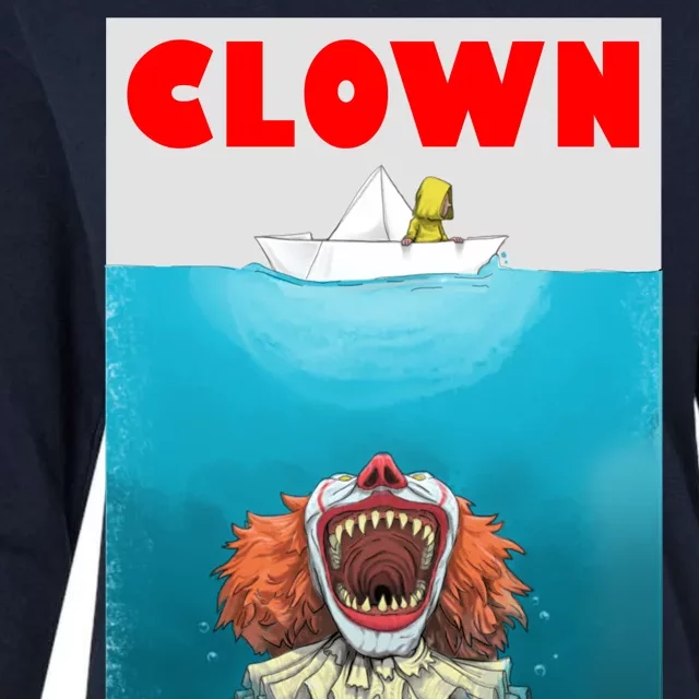 Clown Come Down Here Movie Parody Womens Cotton Relaxed Long Sleeve T-Shirt