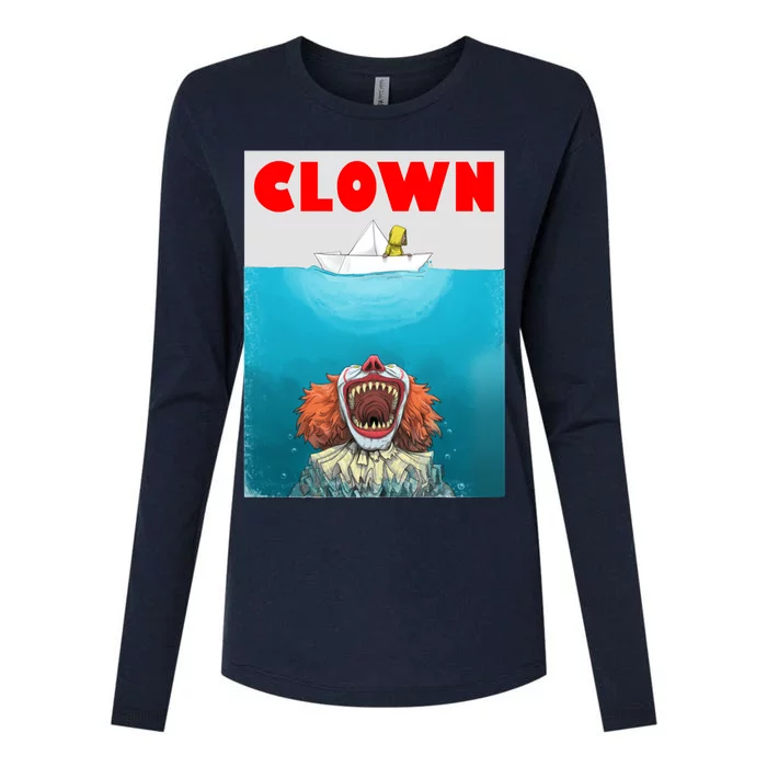 Clown Come Down Here Movie Parody Womens Cotton Relaxed Long Sleeve T-Shirt