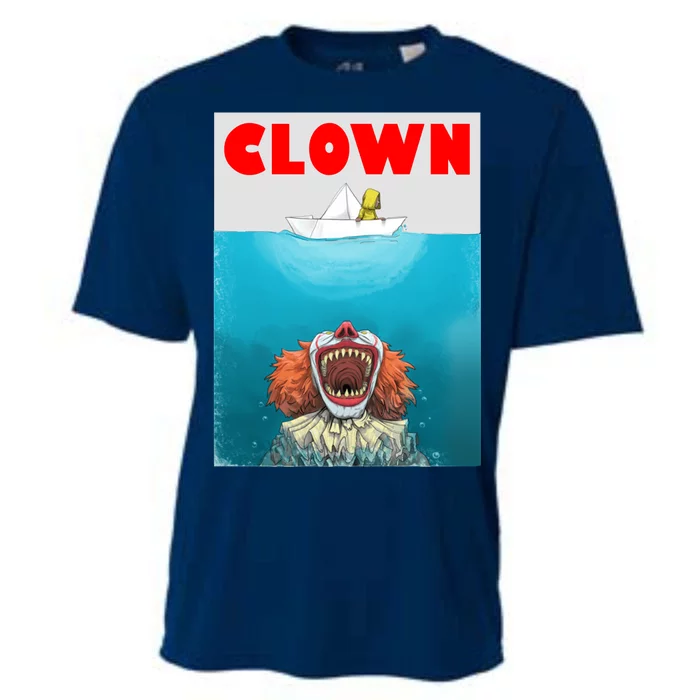 Clown Come Down Here Movie Parody Cooling Performance Crew T-Shirt