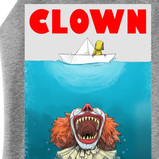 Clown Come Down Here Movie Parody Women’s Perfect Tri Rocker Tank