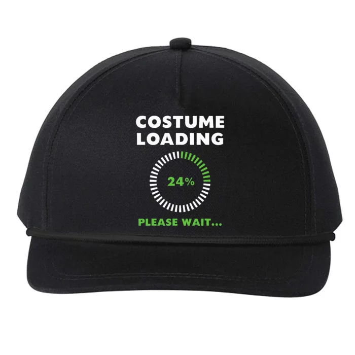 Costume Loading Please Wait Tech Cell Phone Spinning Circle Snapback Five-Panel Rope Hat