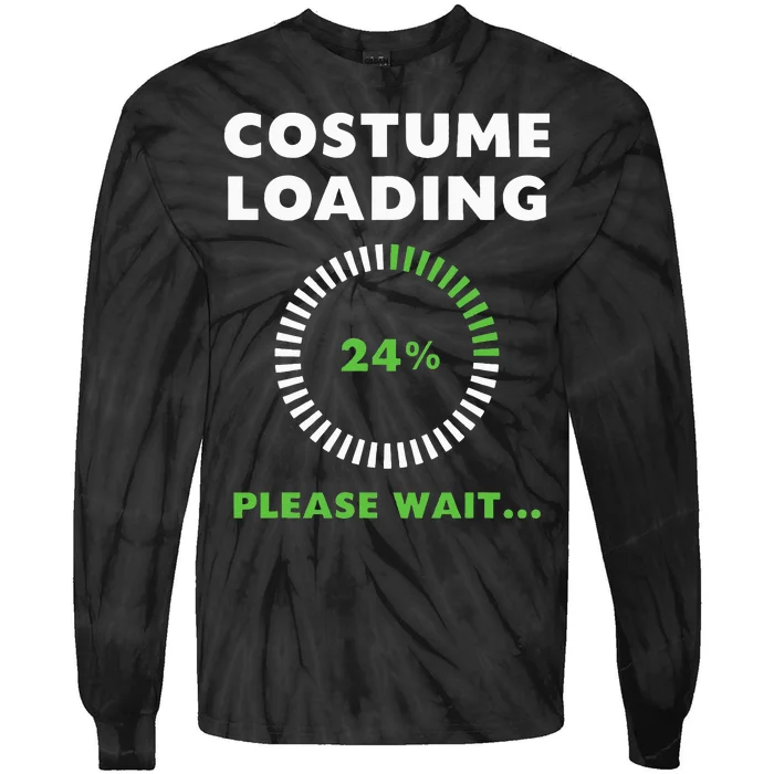 Costume Loading Please Wait Tech Cell Phone Spinning Circle Tie-Dye Long Sleeve Shirt