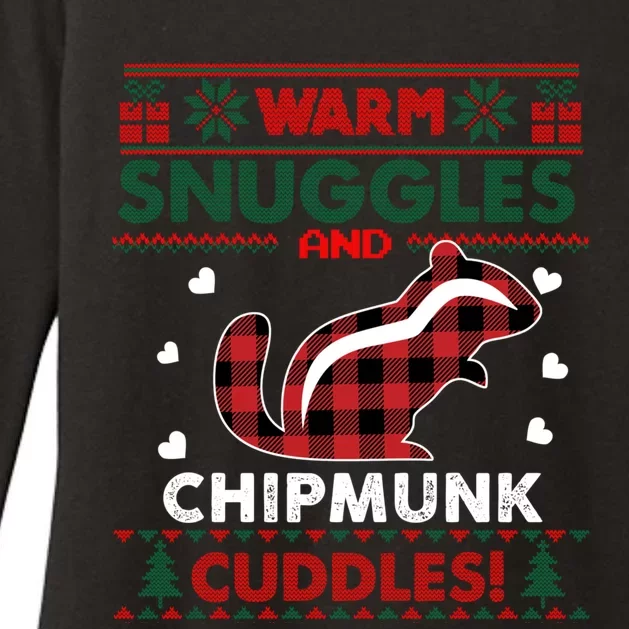 Chipmunk Lover Pajama Funny Gift Chipmunk Ugly Christmas Gift Womens CVC Long Sleeve Shirt