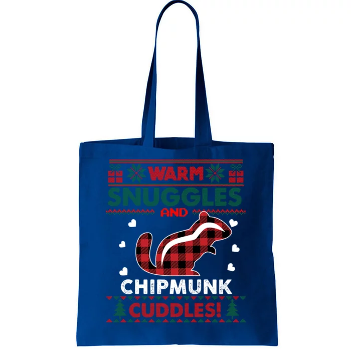 Chipmunk Lover Pajama Funny Gift Chipmunk Ugly Christmas Gift Tote Bag