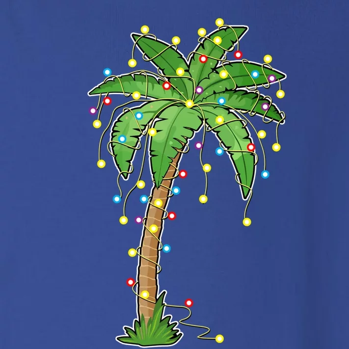 Christmas Lights Palm Tree Beach Funny Tropical Xmas Gift Toddler Long Sleeve Shirt