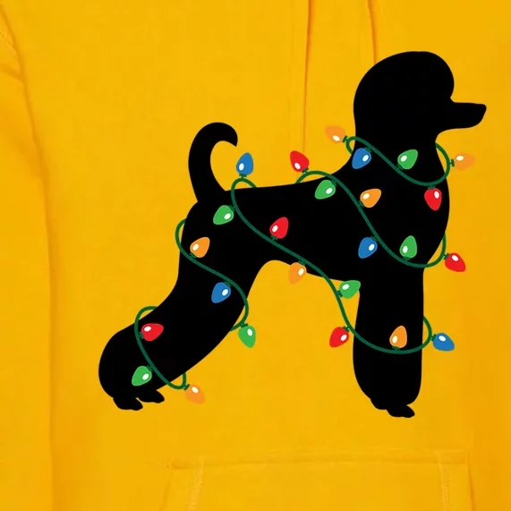 Christmas Lights Poodle Dog Gift Cute Gift Premium Hoodie