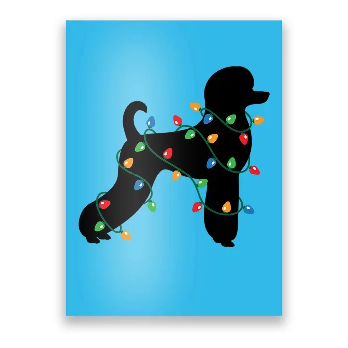 Christmas Lights Poodle Dog Gift Cute Gift Poster